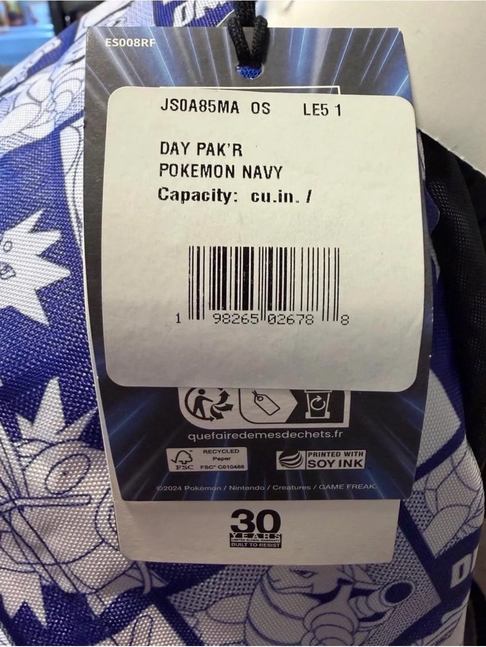 Pokémon x Eastpak Blue Graphic Backpack